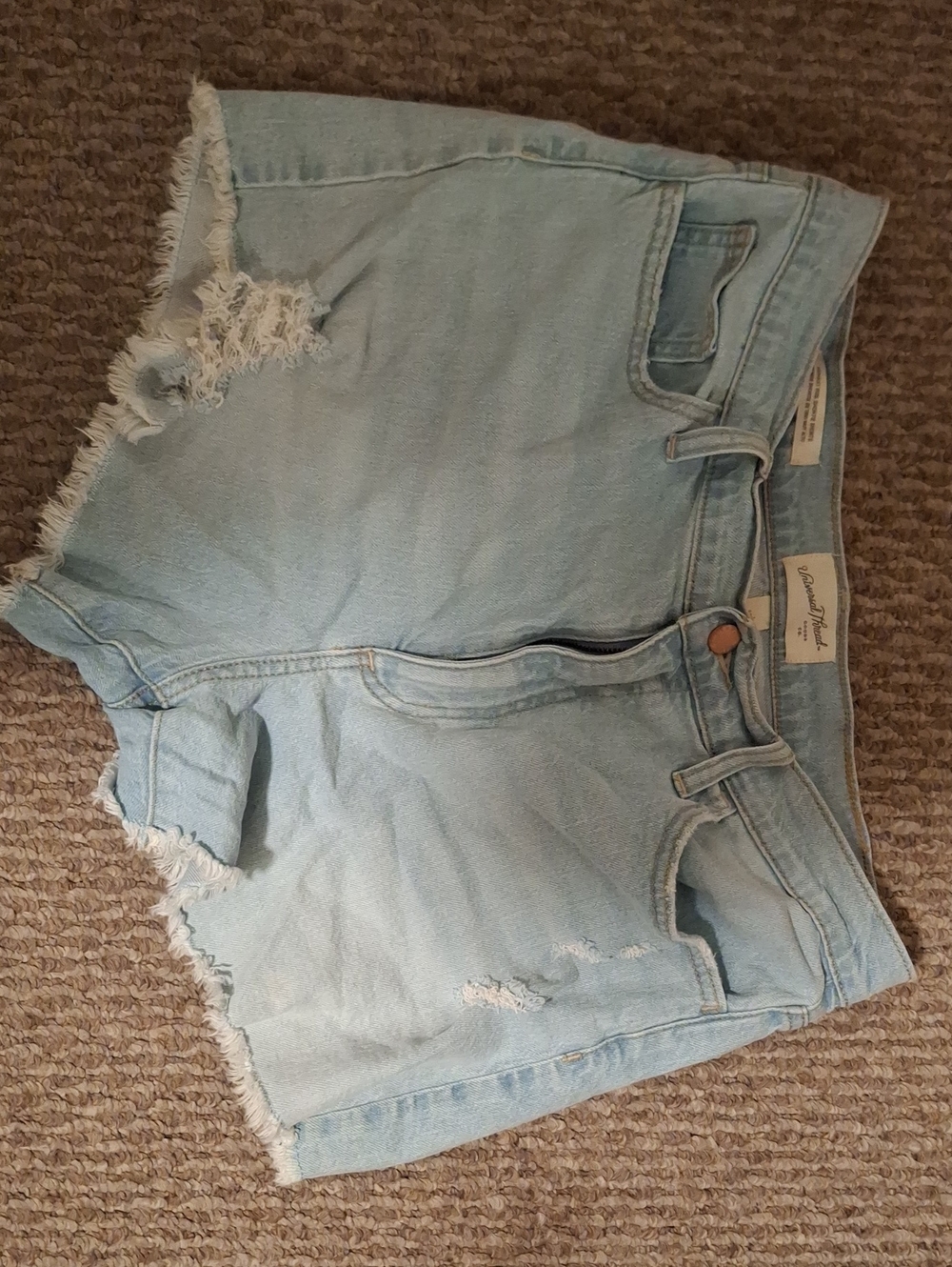 Universal Thread Light Blue Distressed Denim Shorts
